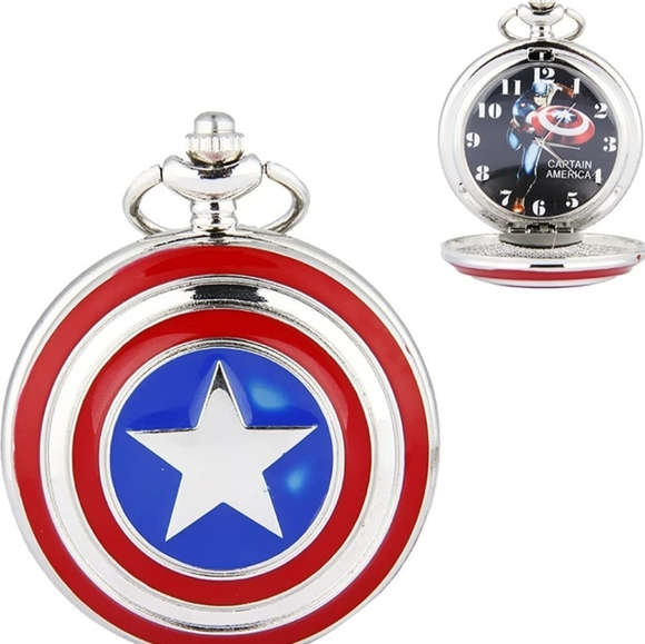 New Captain America pocket watch. Many others available - Picture 3 of 4